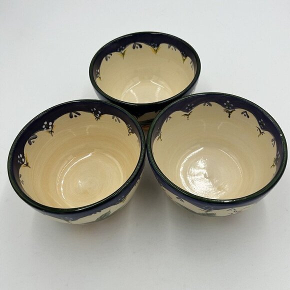 Tabletops Gallery 6" Soup Cereal Bowl Set of 3 Boulevard Fruit Pattern - Picture 8 of 10